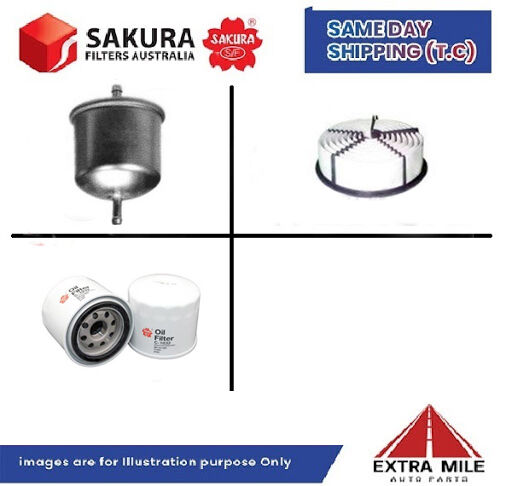 SAKURA Filter Kit For HOLDEN RODEO TTR17 / G3 4ZE1 cyl4 2.6L Petrol 1993-1995