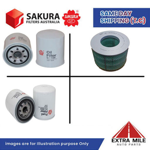SAKURA Filter Kit For TOYOTA LANDCRUISER H.147 cyl6 4.0L Diesel 1981-1984
