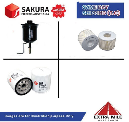 SAKURA Filter Kit For TOYOTA HILUX RZN169 3RZ-FE MPFI cyl4 2.7L Petrol 1997-2002