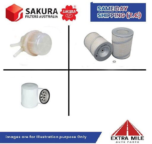 SAKURA Filter Kit For TOYOTA HILUX YN67-SR5 4YC cyl4 2.2L Petrol 1987-1988