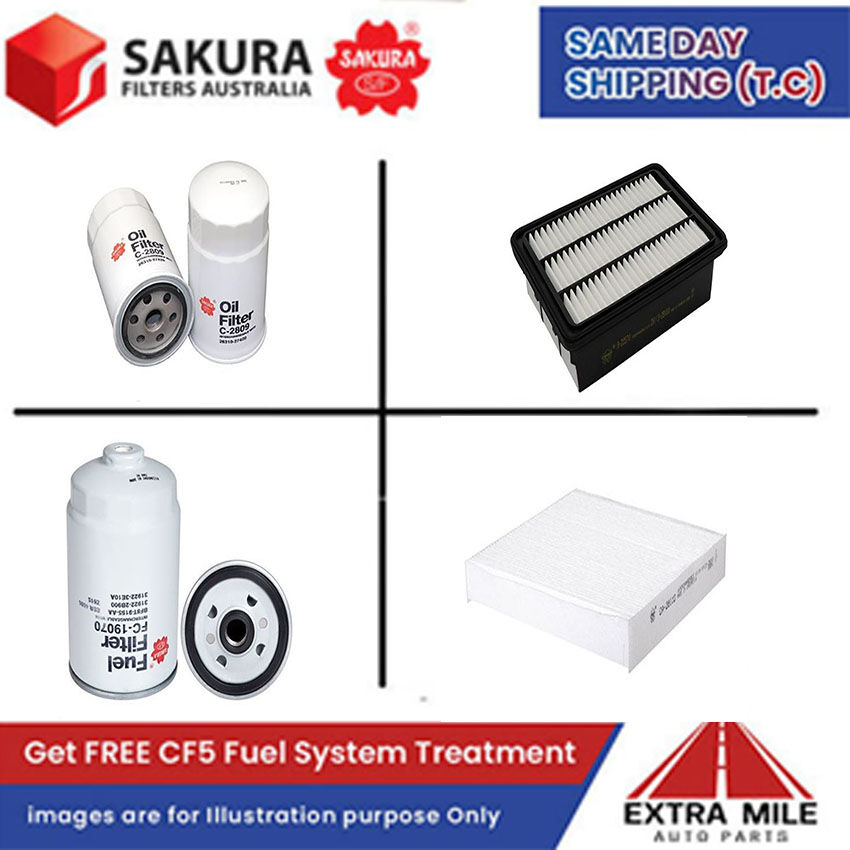 SAKURA Filter Kit For HYUNDAI SANTA FE CM D4EB 2.2L 11/2006-ON