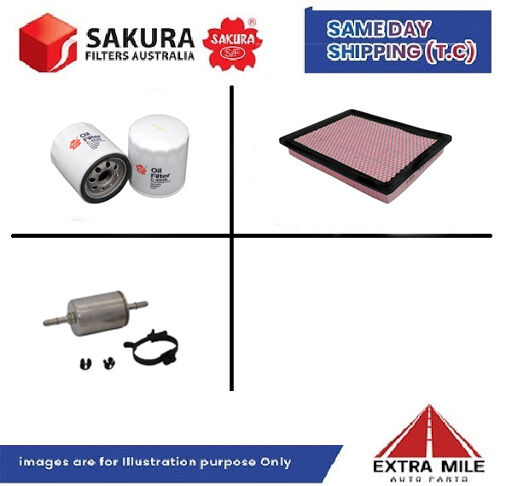 SAKURA Filter Kit For HOLDEN COMMODORE vx GEN Ill cyl8 5.7L Petrol 2000-2002