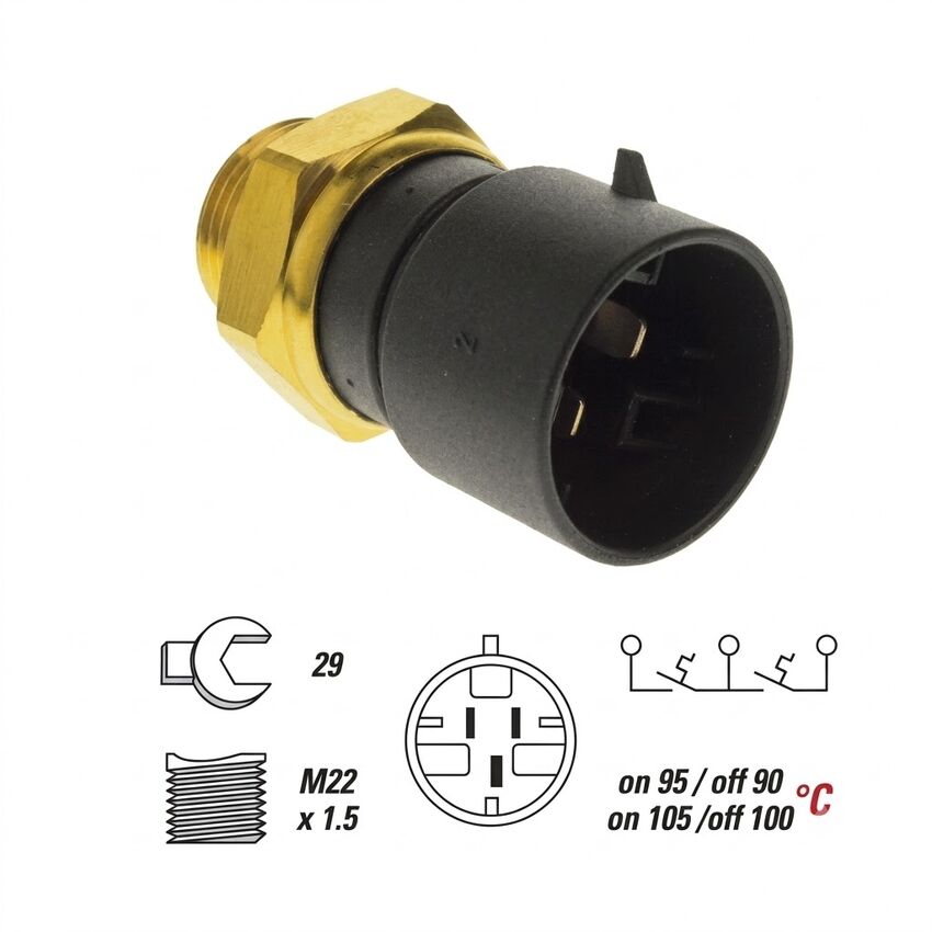 PAT Engine Coolant Fan Temperature Switch For Holden Astra GL TR GSI 1.8L/2.0L