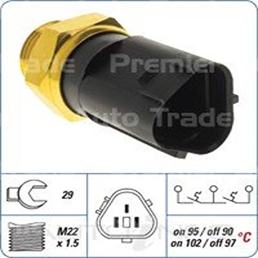 PAT Engine Coolant Fan Temp Switch For Volkswagen Touareg 7L 4.2L V8 AXQ DOHC