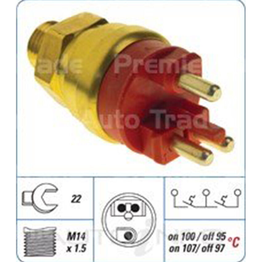 PAT Engine Coolant Fan Switch For Mercedes Benz 180E W201 1.8L M102.910
