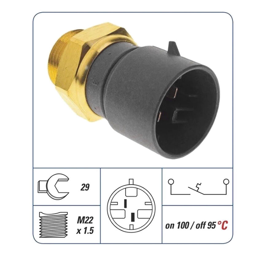 PAT Engine Coolant Fan Temperature Switch For Holden Astra CITY GL TR GLS 1.6L