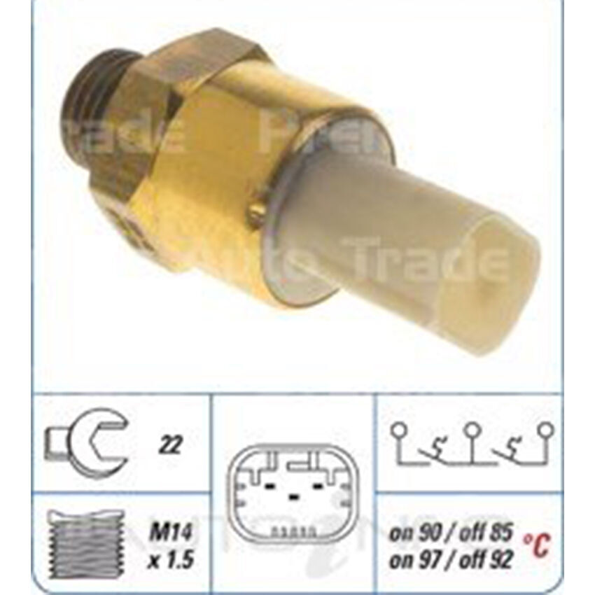PAT Engine Coolant Fan Switch For BMW 323I E36 2.5L M52B25 I6 24V DOHC