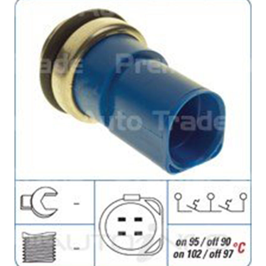 PAT Engine Coolant Fan Switch For Audi ABL D2 4.2L V8 AQF 40V DOHC