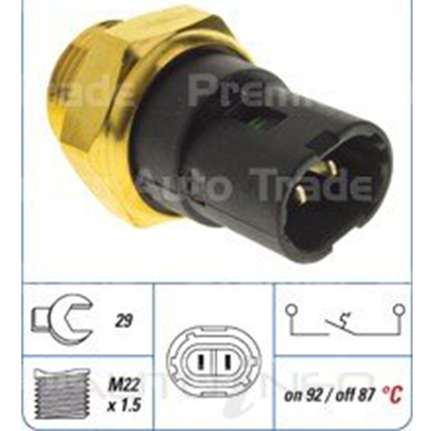 PAT Engine Coolant Fan Switch For Renault 19 1.7L,1.8L F3P.765 I4 8V SOHC