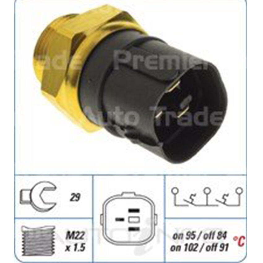 PAT Engine Coolant Fan Switch For Volkswagen Beetle 9C 2.0L AQY 8V SOHC