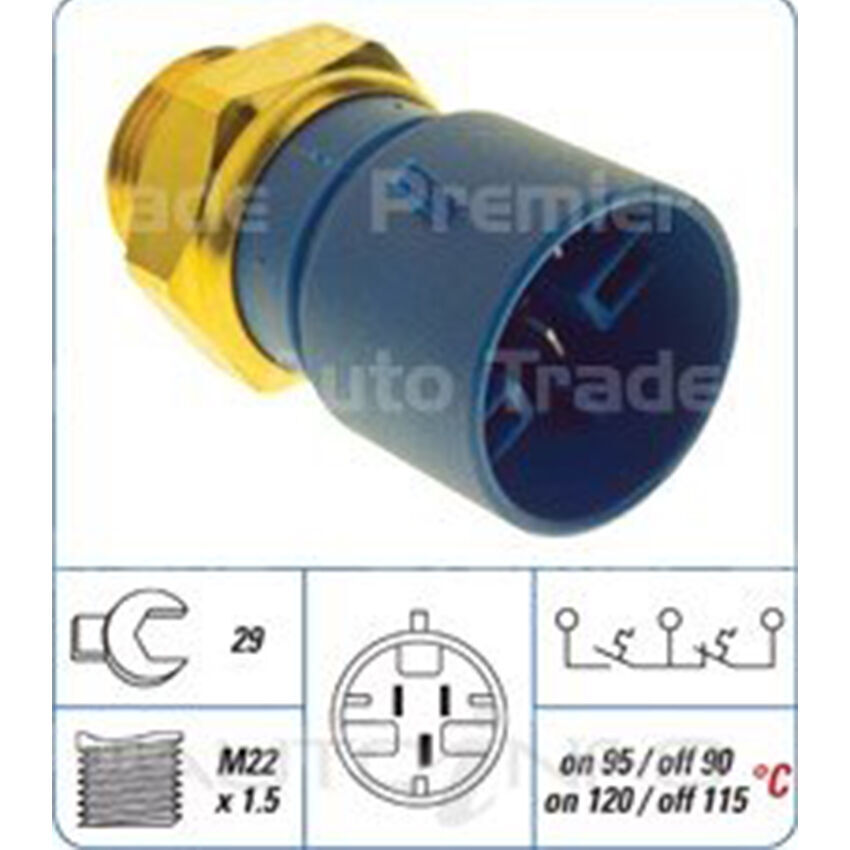 PAT Engine Coolant Fan Switch For Daihatsu Applause 1.6L HDF I4 16V SOHC