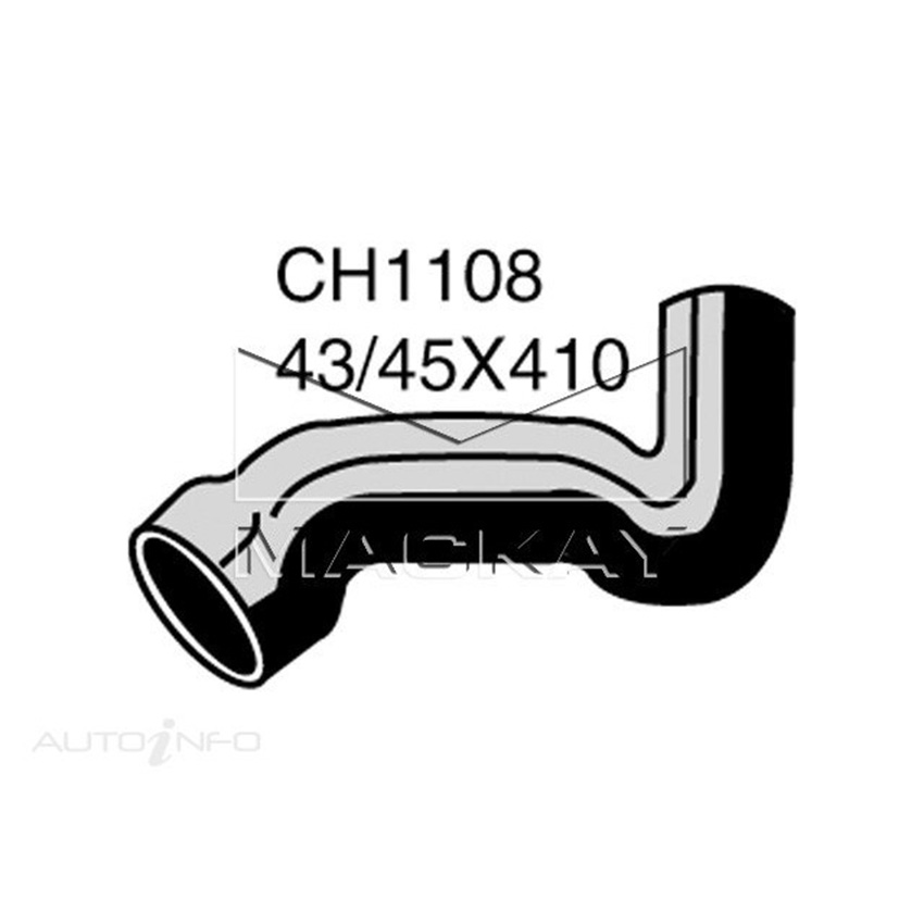 Mackay CH1108 Radiator LW Hose For Ford Cortina TE 3.3L I6 Petrol Manual & Auto