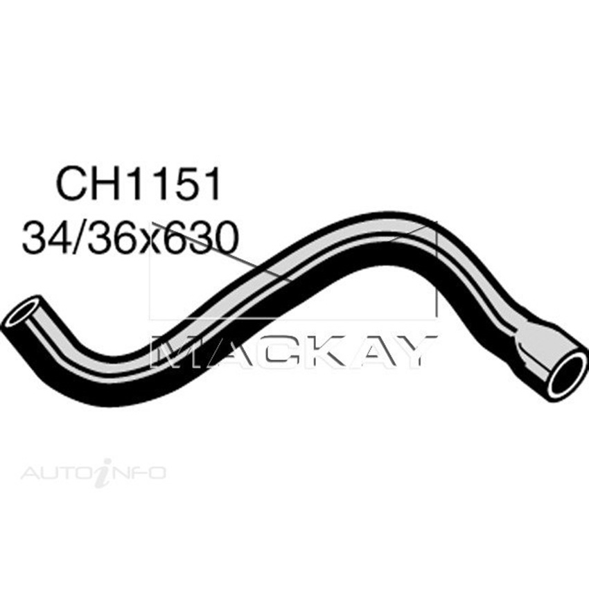 Mackay CH1151 Bottom Hose For Mercedes-Benz 230/W123 1974-1980 Mackay