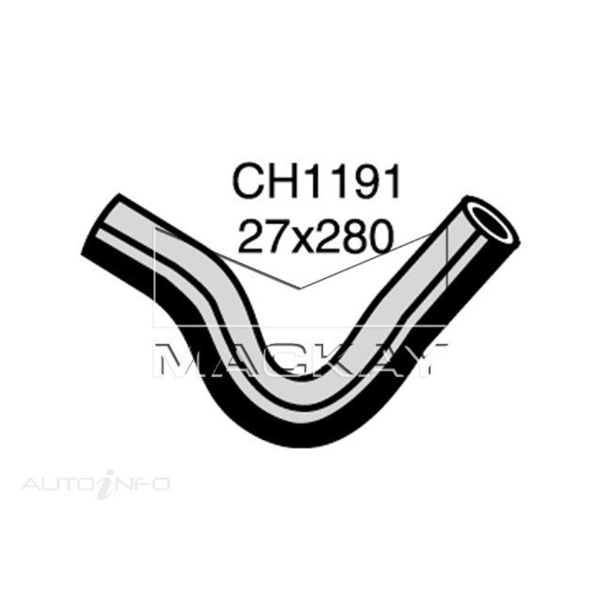 Mackay CH1191 Radiator Upper Hose For Nissan 120Y B210 1.2L I4 Ptl Manual & Auto