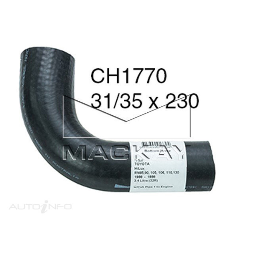 Mackay Heater Hose For Toyota 4 Runner RN130R 2.4L Petrol Manual & Auto CH1770