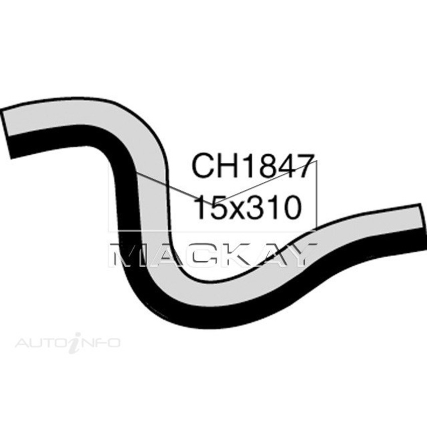 CH1847 Heater Hose For Ford Laser KC KE 1.6L I4 Petrol Manual & Auto Mackay