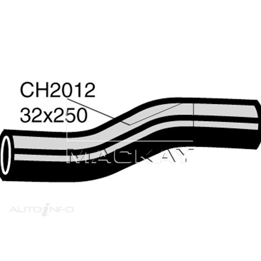 Mackay CH2012 Radiator Lower Hose For Toyota Hilux RN85R 2.4L I4 Petrol Auto