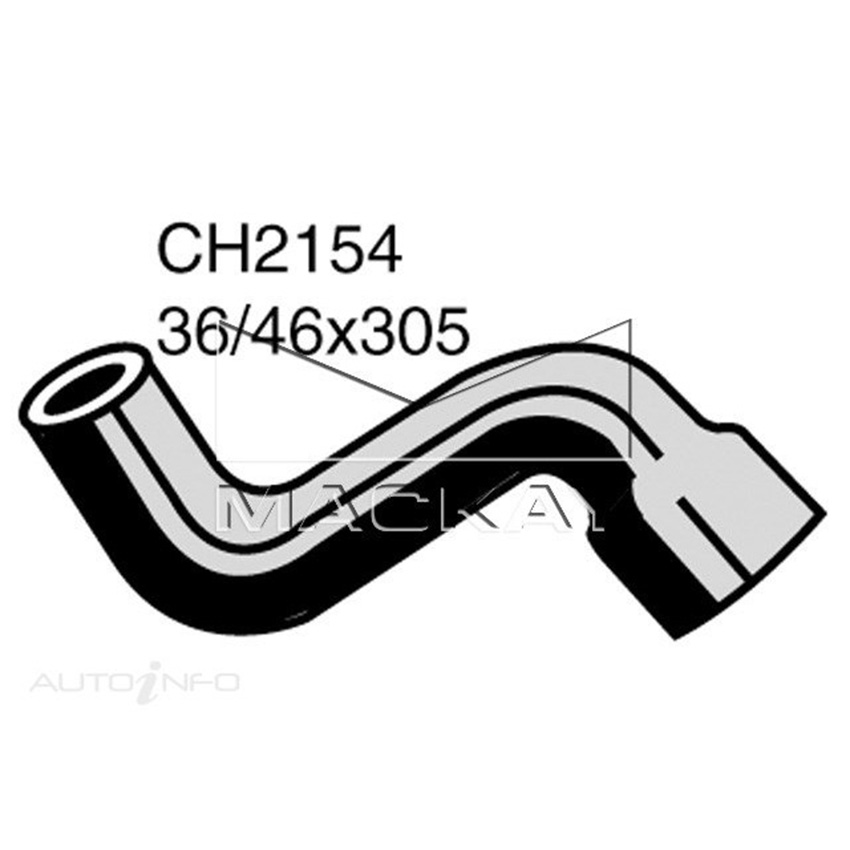 Mackay CH2154 Radiator Lower Hose For Ford Falcon EF 4.9L V8 Ptl Manual & Auto