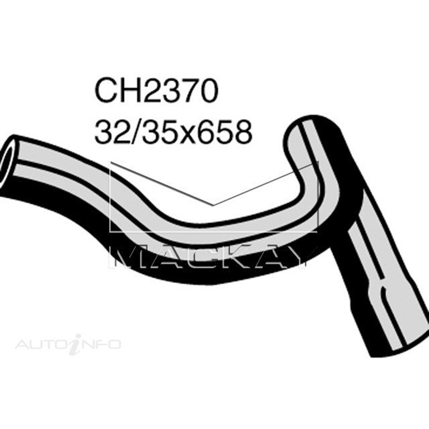 Mackay CH2370 Radiator Lower Hose For BMW 525i E34 2.5L I6 Petrol Manual/Auto