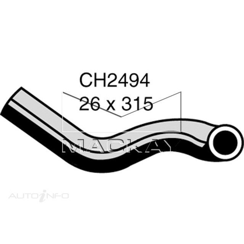Mackay Radiator Upper Hose For Mazda 121 DW 1.3L Petrol Manual/Auto CH2494