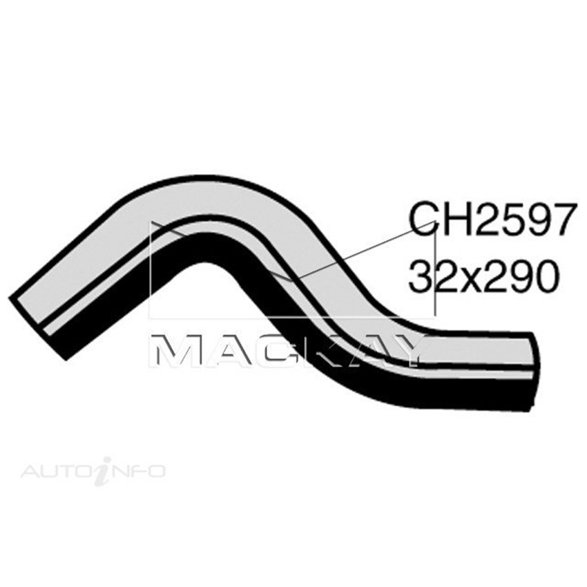 Mackay CH2597 Radiator Upper Hose For Daewoo Leganza . 2.2L I4 Ptl Manual/Auto