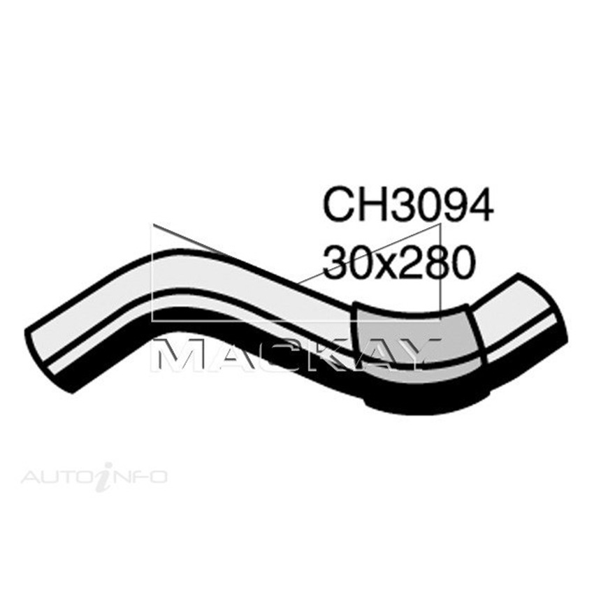 Mackay CH3094 Radiator Upper Hose For Daihatsu Feroza . 1.6L I4 Ptl Manual/Auto