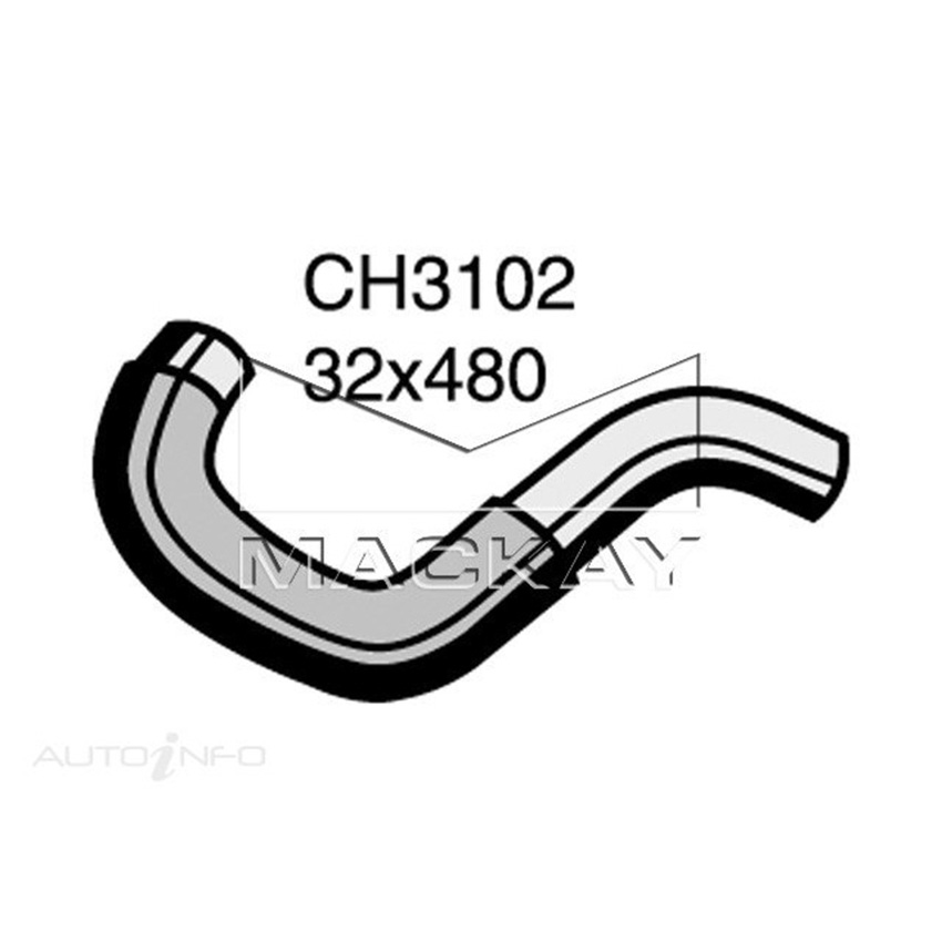 Mackay CH3102 Radiator Lower Hose For Mitsubishi Triton MK 2.4L I4 Ptl Man&Auto