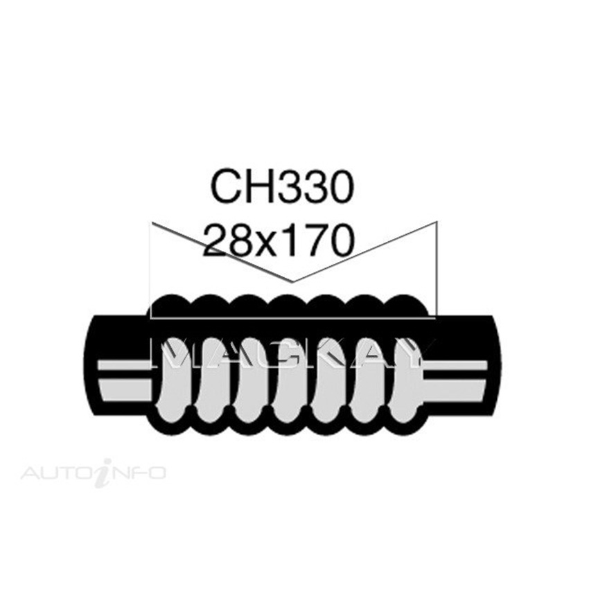 Mackay CH330 Bottom Hose For MG MGA 1951-1962 Mackay