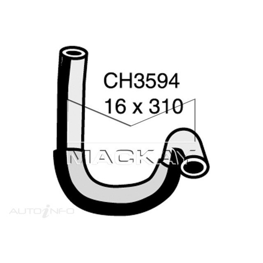 Mackay Heater Hose For Holden Rodeo TF 2.8L Turbo Diesel Manual / Auto  CH3594