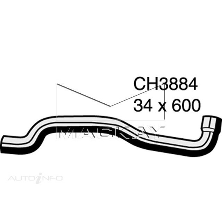 Mackay CH3884 Radiator Upper Hose For Saab 93 . 2.0L I4 Turbo Petrol Manual/Auto
