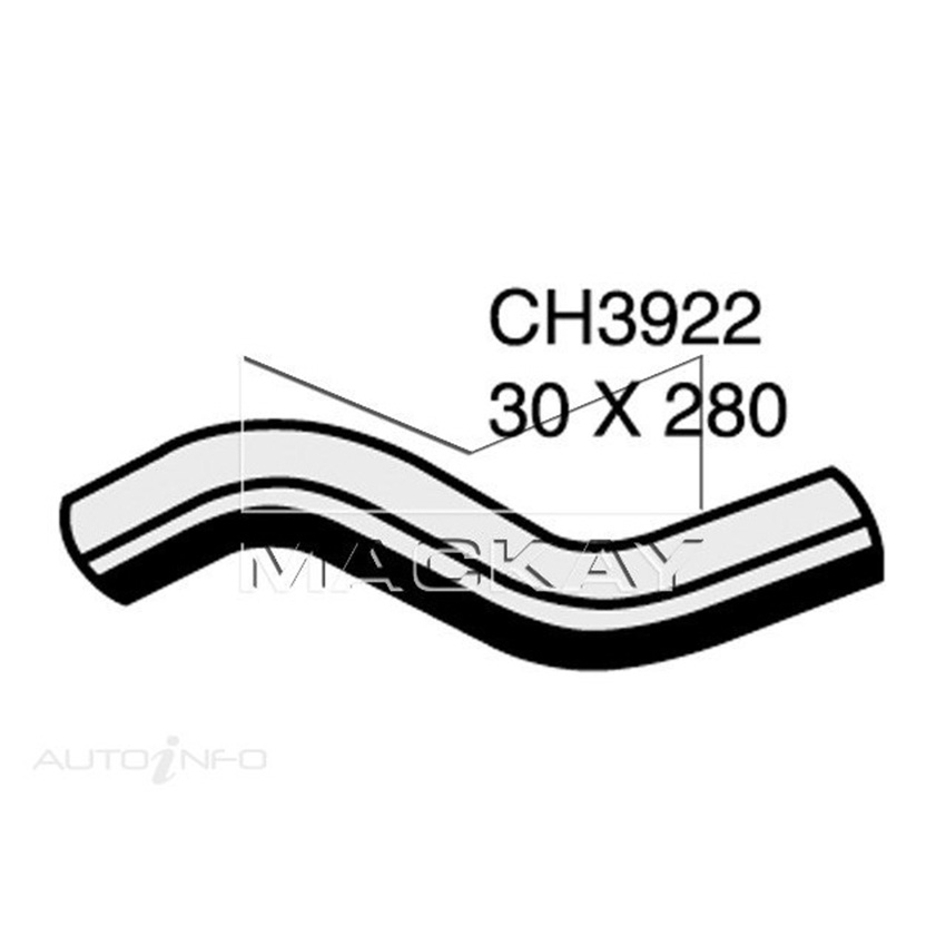 Mackay CH3922 Radiator Upper Hose For Kia Rio BC 1.5L I4 Petrol Manual/Auto