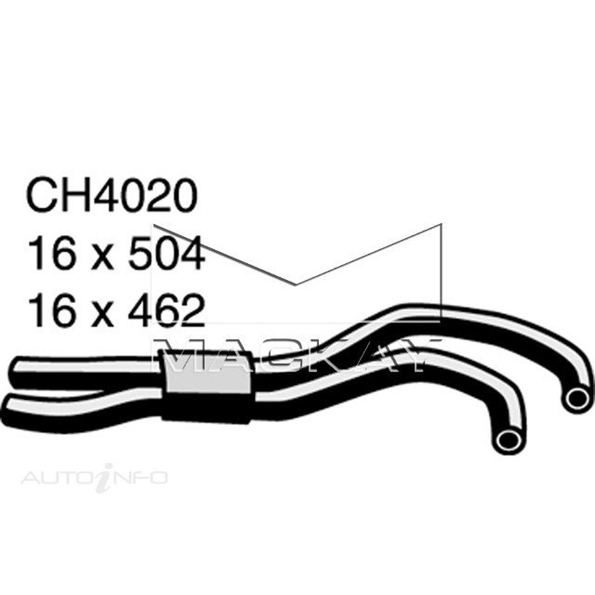 Mackay Heater Hose For Mitsubishi 380 DB 3.8L V6 Petrol Manual / Auto  CH4020