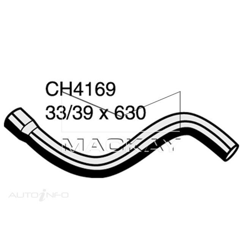 Mackay CH4169 Radiator Lower Hose For Holden Barina XC 1.4L I4 Ptl Manual/Auto