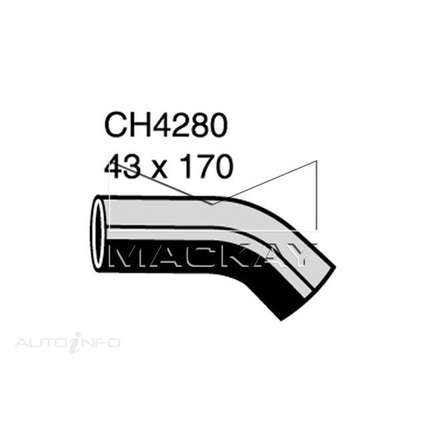 CH4280 Bottom Hose for Jaguar XKE II 1968-1971 Mackay