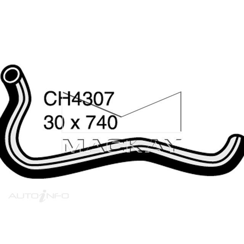 Mackay CH4307 Radiator Lower Hose For Honda Civic Fd 2.0L I4 Ptl Manual & Auto