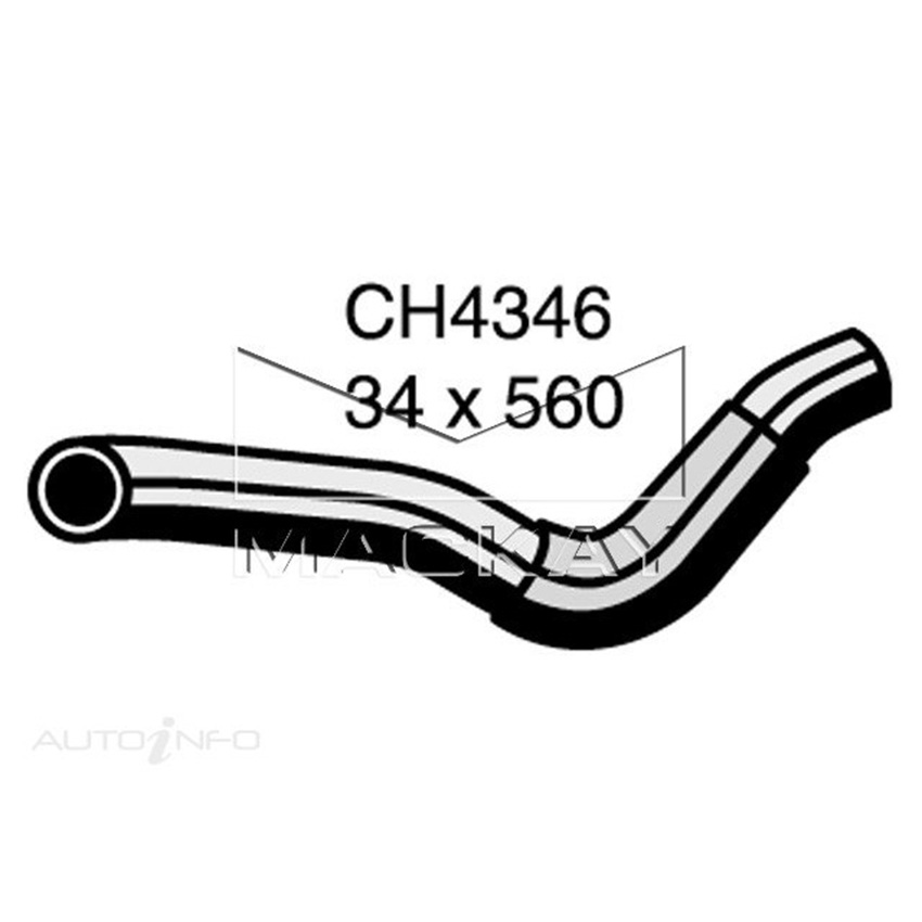 Mackay CH4346 Radiator Lower Hose For Mazda RX8 . 1.3L ROTARY2 Ptl Manual/Auto