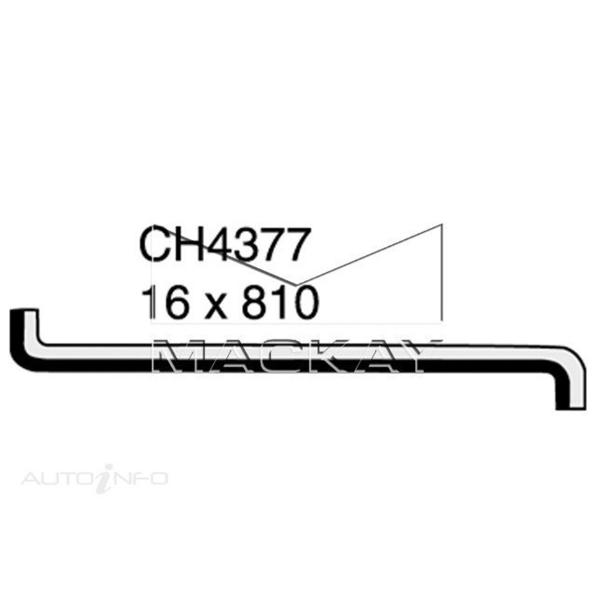 Mackay Heater Hose For Holden HT 307 c.i.d. Inlet (Suits With Fan)*  - CH4377