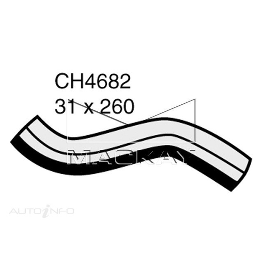 Mackay CH4682 Radiator Upper Hose For Kia Rio BC 1.5L I4 Petrol Manual/Auto