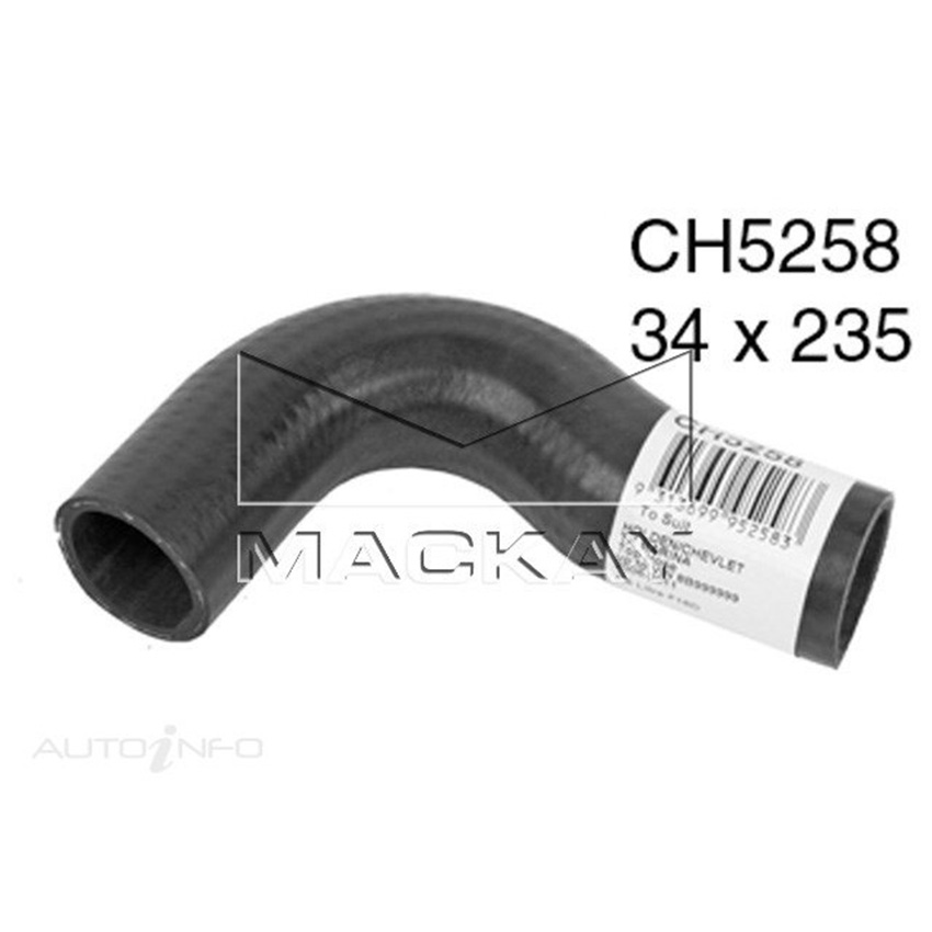 Mackay CH5258 Radiator Upper Hose For Holden Barina TK 1.6L I4 Ptl Manual/Auto