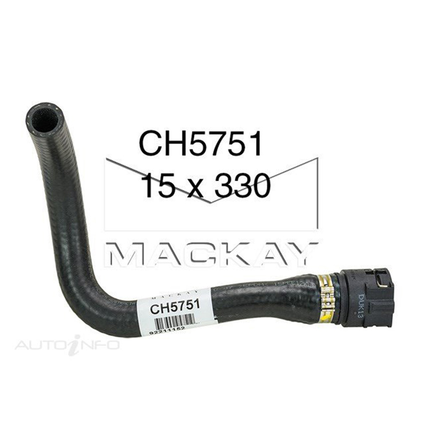 Heater Hose For Holden Rodeo RA - 3.6L V6 Petrol - Manual & Auto CH5751