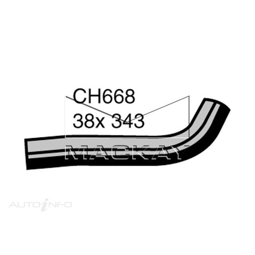 Mackay CH668 Top Hose For Chrysler Valiant AP6 - VC 1965-1967 - 8CYL Mackay
