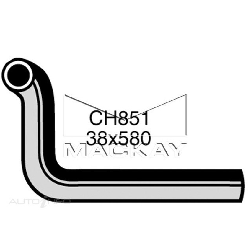 Mackay CH851 Top Hose For Chrysler Valiant VG - VH - VJ CH - CJ 1970-1975 Mackay