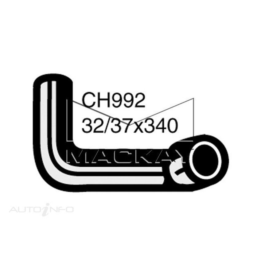 Mackay CH992 Radiator Upper Hose For Ford Falcon XB 3.3L I6 Petrol Manual Mackay