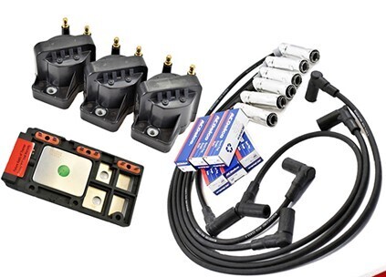 Ignition Coils DFI Module Leads & Spark Plugs For Holden Commodore Statesman 3.8L