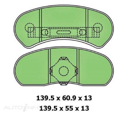 Protex Blue Brake Pad Set Rear For Ford LTD FC FA FB 4.1L/5.8L V8 Cleveland