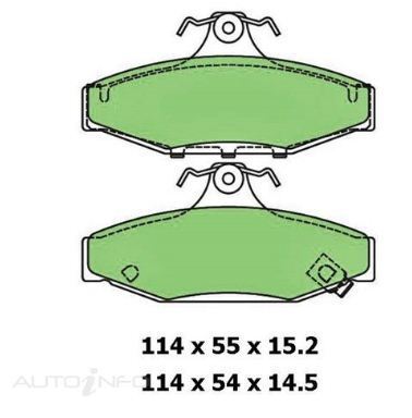 Protex Ultra Brake Pad Set Rear For Holden Kingswood HX 4.1L V8 253 OHV