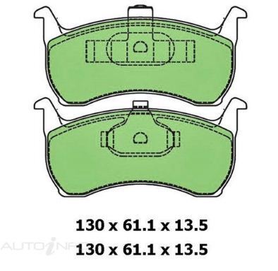 Protex Ultra Brake Pad Set Front For Ford Falcon AU1 EL EA EB ED EL 3.2L/4.9L