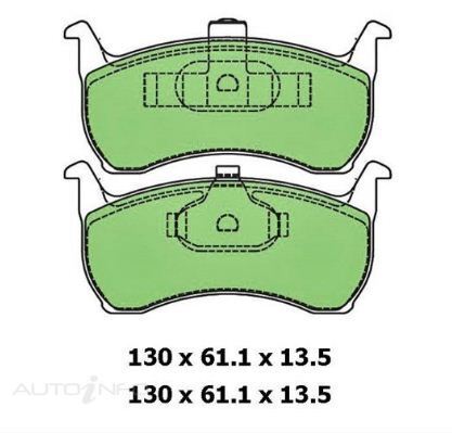 Protex Ultra Plus Brake Pad Set Front For Ford Falcon AU1 EL EA EB ED 3.2L/4.9L