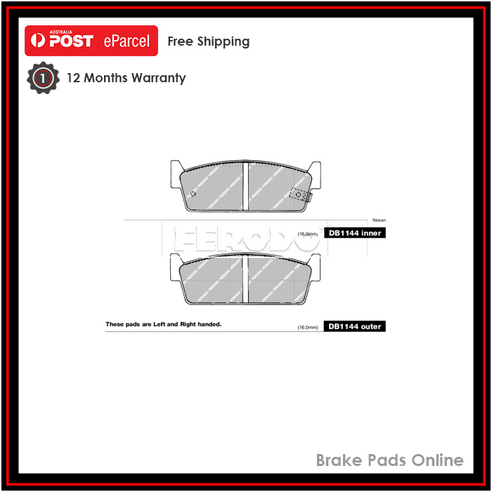 Ferodo Ceramic Brake Pad Set Rear - DB1144FTQ
