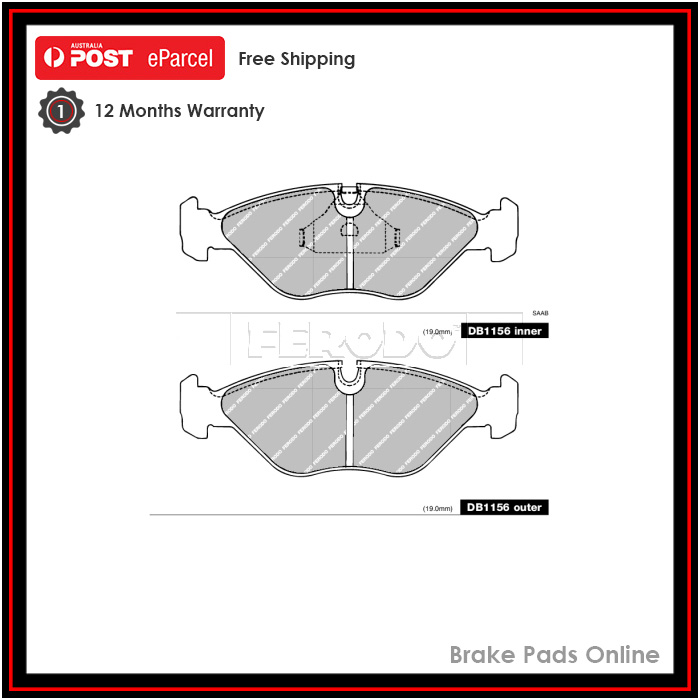 Ferodo Brake Pad Set  Front  - DB1156FTQ